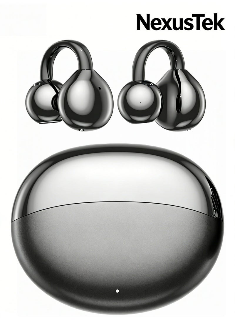 NexusTek 【2026 Pro Version】​ AI Translator Earbuds | Real-Time 144 Language Translation | Lossless Noise Cancellation​ | Bluetooth 5.49 | Long-Lasting Battery | True Wireless Open Ear Clip | Classic Black for iOS/Android - Image 1